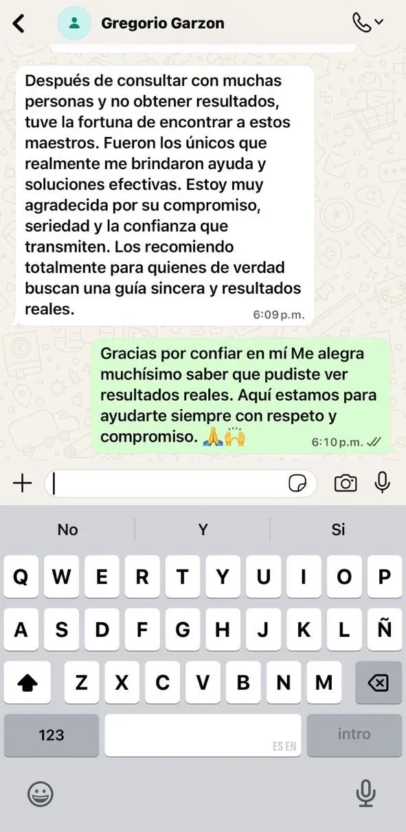 Testimonio WhatsApp